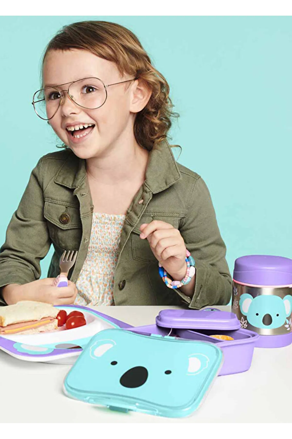 Skip Hop Koala Desenli Çelik Mama Saklama ve Taşıma Termosu Seti