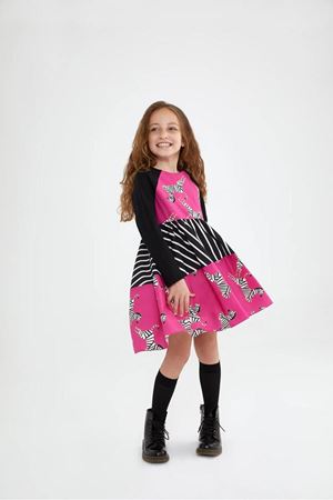 SheShe Kız Çocuk Elbisesi - Zebra DSL0097