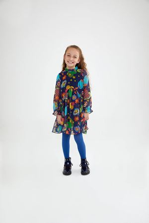 SheShe Pop Art Şifon Elbise