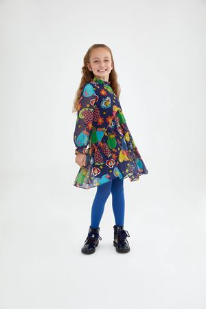 SheShe Pop Art Şifon Elbise