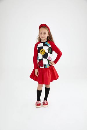 SheShe DSL0142-Kırmızı Emoji Desenli Elbise