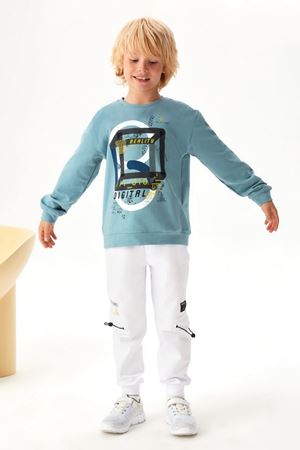 NK Kids Kare Baskılı Sweat 