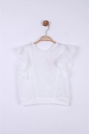 NK KIDS 34418-GÜPÜR BLUZ 8/14 BEYAZ 