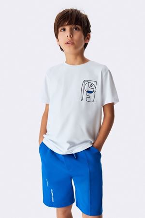 NK KIDS 44332-LINE TSHIRT 8/14 SAX