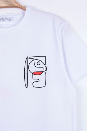 NK KIDS 44332-LINE TSHIRT 8/14 SAX