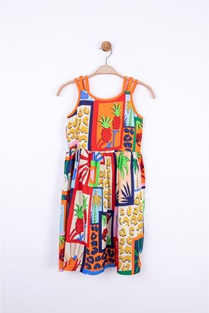 NK KIDS 74300-PEÇLİ ELBİSE RED 