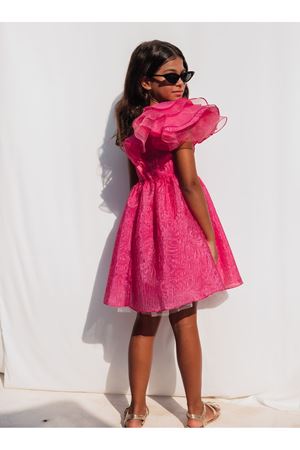 SheShe Fuşya Jakar Elbise