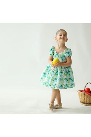 CUMİNO SECRETLY KIZ ELBİSE 3270-ELBİSE YEŞİL