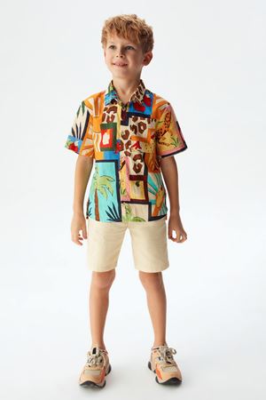 NK KIDS 44522-GİZA GÖMLEK 4/8 TURUNCU