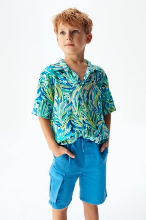 NK Kids 64702-MANGA ŞORT Mavi