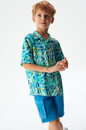 NK Kids 64702-MANGA ŞORT Mavi