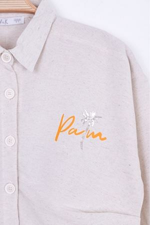 NK KIDS 34337-PALM GÖMLEK 8/14 KREM