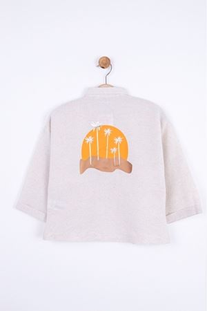 NK KIDS 34337-PALM GÖMLEK 8/14 KREM