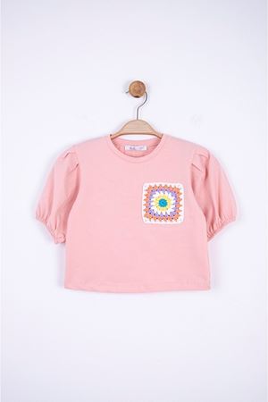 NK KIDS 34563-DANTELLİ BLUZ 4/8 PUDRA