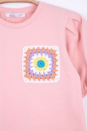 NK KIDS 34563-DANTELLİ BLUZ 4/8 PUDRA