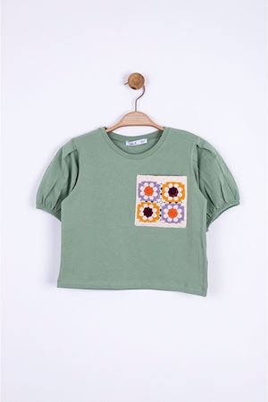 NK KIDS 34466-ETNİK CEPLİ TSH.YEŞİL 8/14