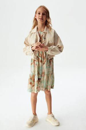 NK KIDS 34704-GÜPÜR CEPLİ CEKET 8/14 KREM 