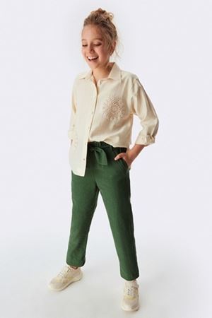 NK KIDS 54339-DAMLA KUŞAKLI PANT.8/14 TURUNCU