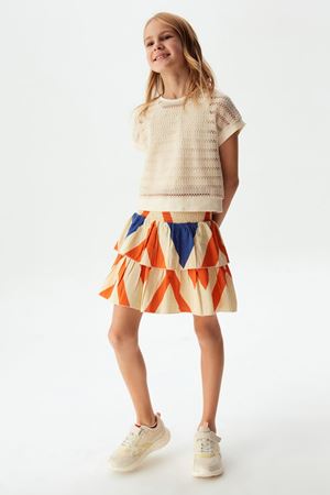 NK KIDS 54377-ZİGZAG ETEK 8/14 KREM 