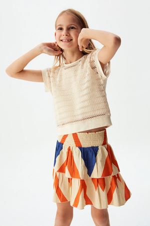 NK KIDS 54377-ZİGZAG ETEK 8/14 KREM 