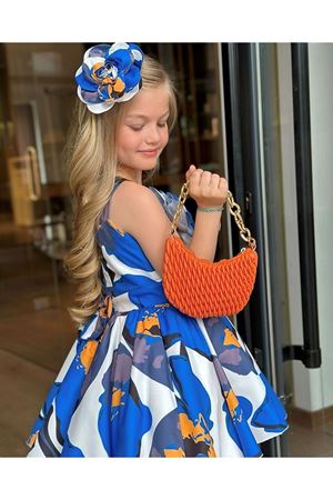 KIDS GARDEN ŞIK TASARIM ELBİSE MAVİ