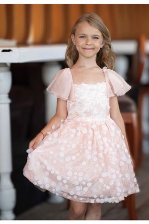 KIDS GARDEN 5475-ŞIK ELBİSE somon