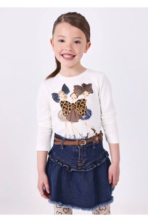 MAYORAL 4005-039 KREM TISORT-BASKILI UZUN KOL