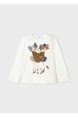 MAYORAL 4005-039 KREM TISORT-BASKILI UZUN KOL