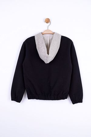 NK KIDS 35330-TRİKO CEPLİ SWEAT SİYAH 8/14