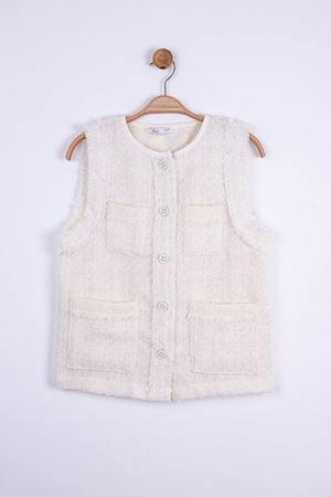 NK KIDS 35331-İNCİ YELEK 8/14 EKRU