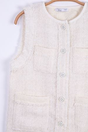 NK KIDS 35331-İNCİ YELEK 8/14 EKRU