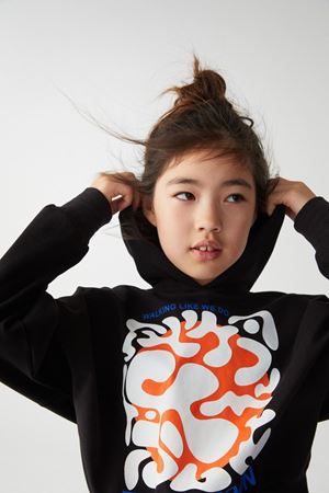 NK KIDS 35354-PAINT SWEAT 8/14 SİYAH