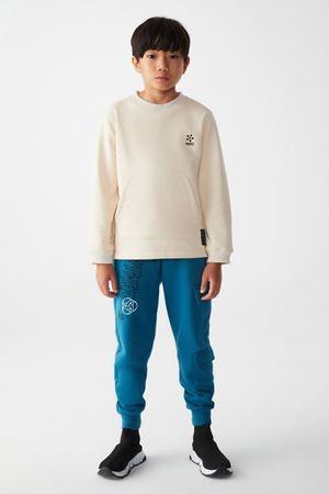 NK KIDS 45303-SHAPES SWEAT KREM*YEŞİL 8/14