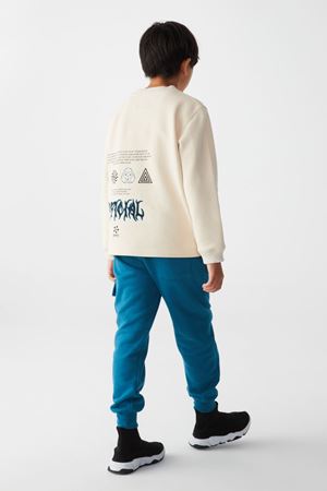 NK KIDS 45303-SHAPES SWEAT KREM*YEŞİL 8/14