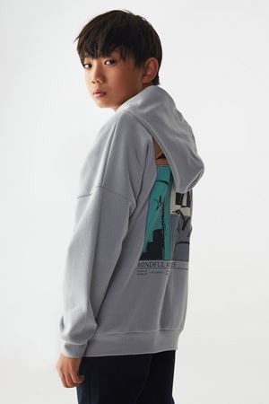 NK KIDS 45328-GEOMETRIC SWEAT GRİ 8/14