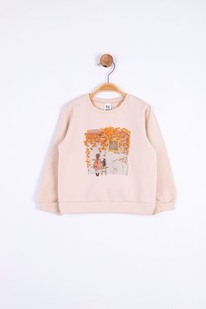 NK KIDS 35611-KEDİLİ SWEAT 12/36 KREM 