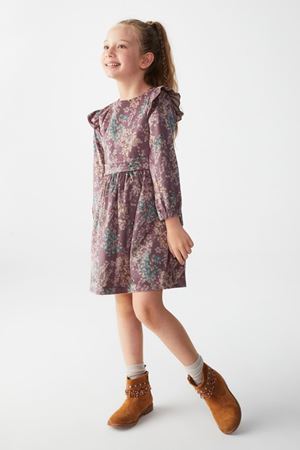NK KIDS 75500-MERİDA ELBİSE 4/8 MOR 