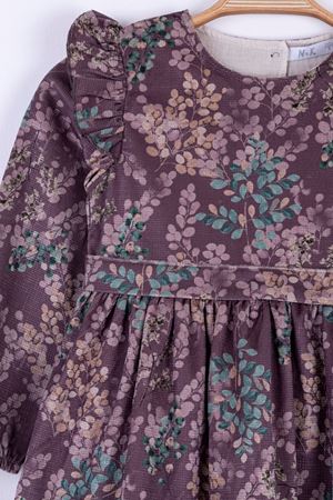 NK KIDS 75500-MERİDA ELBİSE 4/8 MOR 