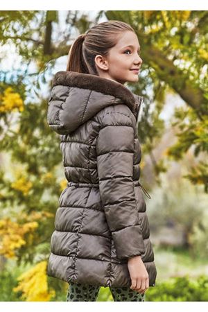 Mayoral Kışlık Kız Kapşonlu 7414-Uzun Anorak Mont 