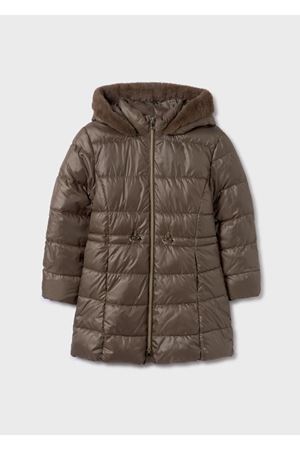 Mayoral Kışlık Kız Kapşonlu 7414-Uzun Anorak Mont 