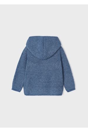 Mayoral Kışlık Kız Kapşonlu Örme Hırka Ceket Mavi