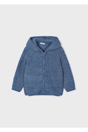 Mayoral Kışlık Kız Kapşonlu Örme Hırka Ceket Mavi