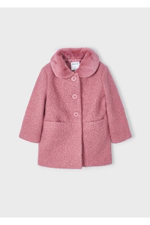 Mayoral4409- Kışlık Kız Kürklü Mont Kaban Pembe