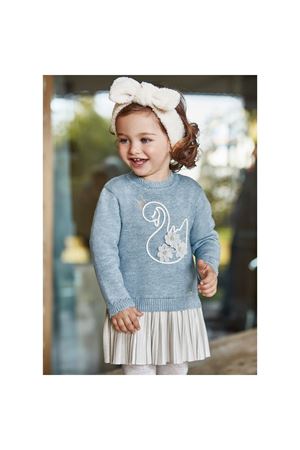 Mayoral 2975- Kışlık Kız Bebek Uzun Kol Elbise Turkuaz