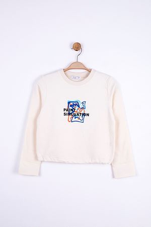 NK KIDS 35361-PUZZLE SWEAT 8/14 KREM 