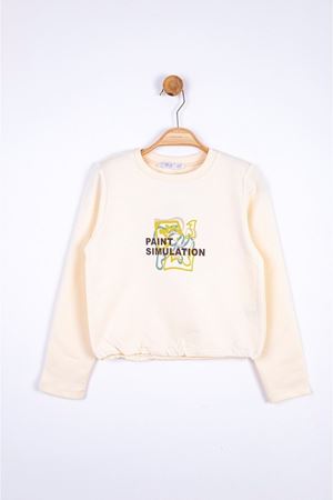 NK KIDS 35361-PUZZLE SWEAT 8/14 KREMYEŞİL 