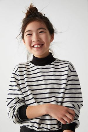 NK KIDS 35364-ÇİZGİLİ KAZAK 8/14 EKRU