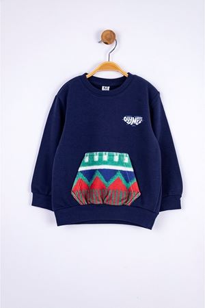 NK KIDS 45611-ETNİK CEPLİ SWEAT 12/36