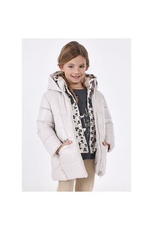 Mayoral Kışlık Kız Kapşonlu Mont Gri 4418