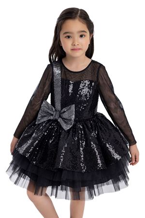 PAMİNA 34041-SİYAH ELBİSE 3/7 YAŞ